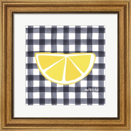 Framed Half Lemon Print