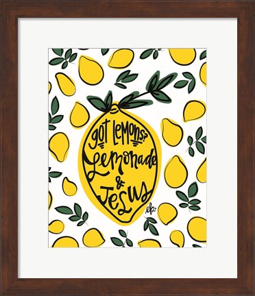 Framed Lemonade and Jesus Print
