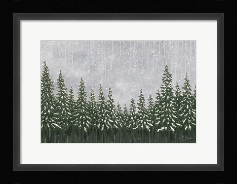 Framed Snowy Forest Print