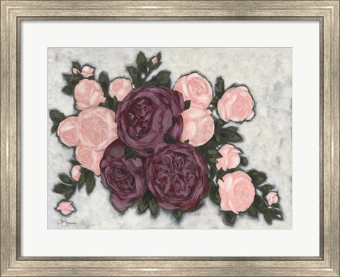 Framed English Roses Print