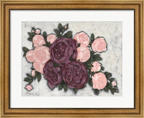Framed English Roses Print