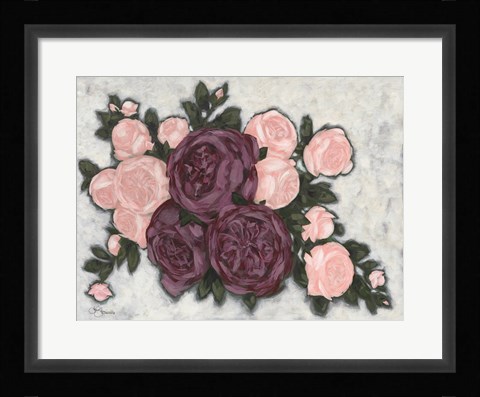 Framed English Roses Print