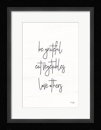 Framed Eat Vegetables Print