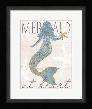 Framed Mermaid at Heart Print