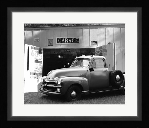 Framed Chevy at Country Garage Print