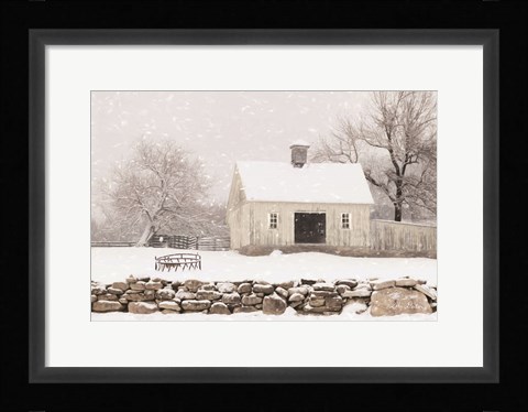 Framed Virginia Snow Storm Print