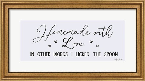 Framed Homemade with Love Print