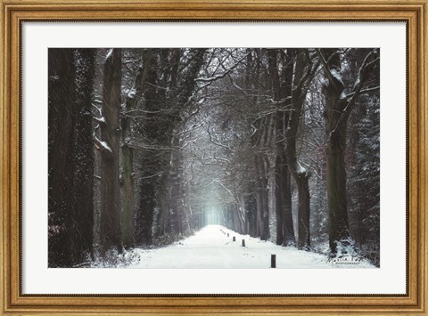 Framed Snow in Markelo Print