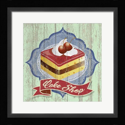 Framed Cake Shop Print
