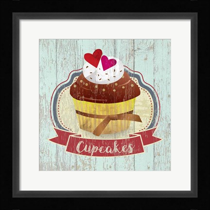 Framed Cupcakes Print
