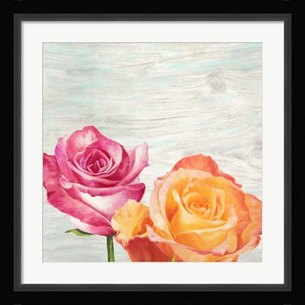 Framed Funky Roses II Print