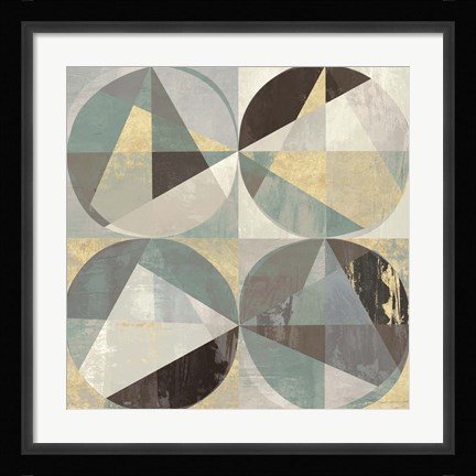 Framed Jade &amp; Gold Print