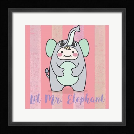 Framed Li'l Elephant Print