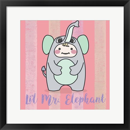 Framed Li&#39;l Elephant Print