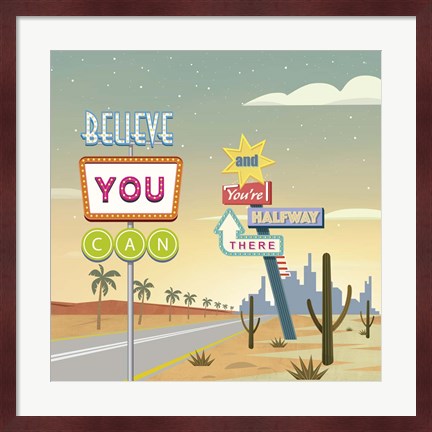 Framed Believe You Can... (detail II) Print