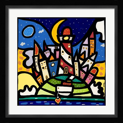 Framed Happy Island Print