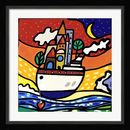 Framed Navigare con Amore Print