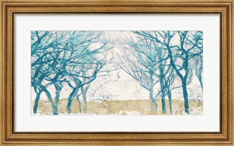 Framed Turquoise Trees Print