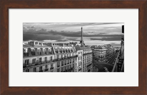 Framed Morning in Paris (BW) Print