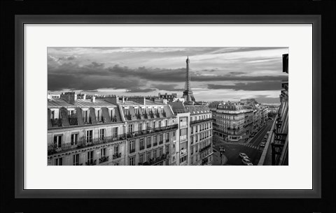 Framed Morning in Paris (BW) Print