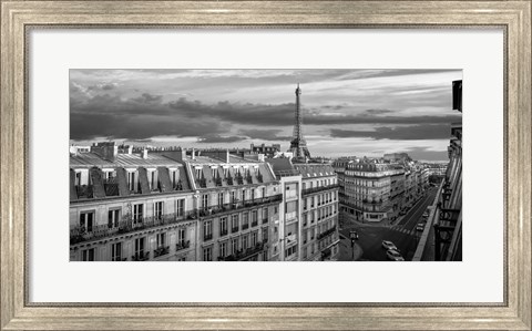 Framed Morning in Paris (BW) Print