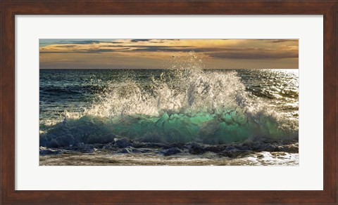 Framed Wave Crashing on the Beach, Kauai Island, Hawaii (detail) Print
