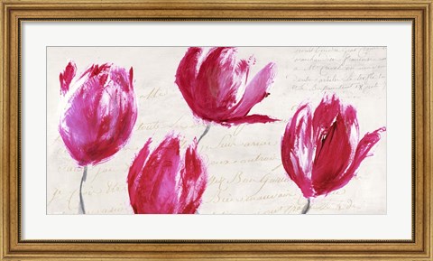 Framed Crimson Tulips Print