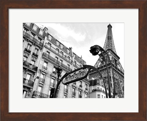 Framed Metropolitain, Paris Print