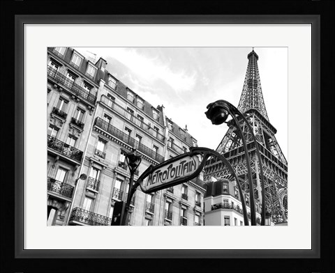 Framed Metropolitain, Paris Print