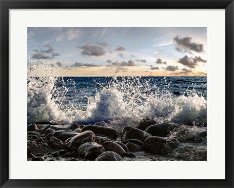Framed Waves Crashing, Point Reyes, California Print