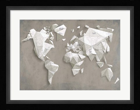 Framed Different World (Taupe) Print