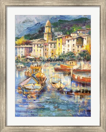 Framed Colori di Portofino Print