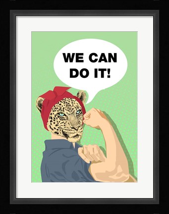 Framed She Can Do It! Print