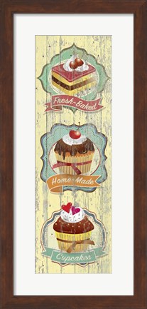 Framed Fresh-Baked Cupcakes Print