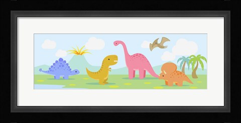 Framed Li'l Dinos Print