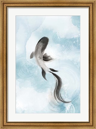 Framed Swimming Carp I Print