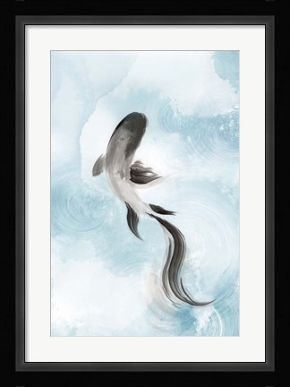 Framed Swimming Carp I Print