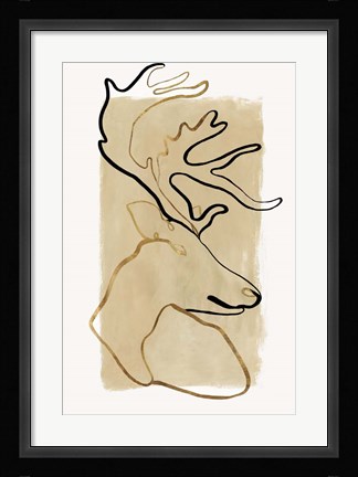 Framed Antlers I Print