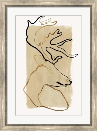 Framed Antlers I Print