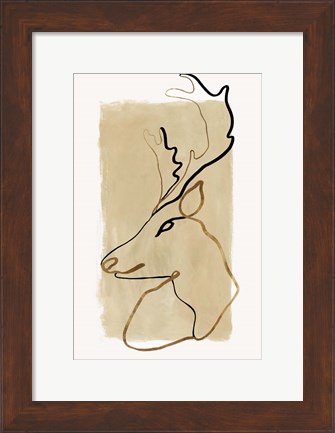 Framed Antlers II Print