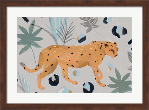 Framed Walking Cheetah I Print