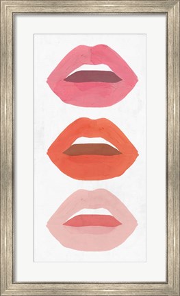 Framed Red Lips I Print