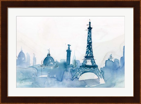 Framed Ocean Blue Paris Print