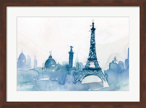 Framed Ocean Blue Paris Print