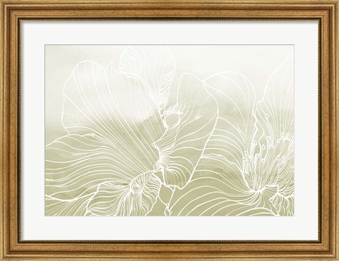 Framed Golden Florals Print