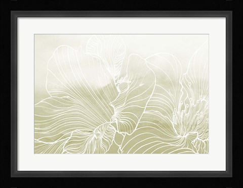 Framed Golden Florals Print
