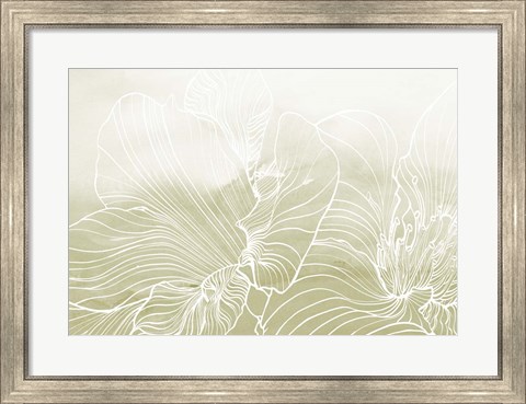 Framed Golden Florals Print