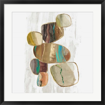 Framed Glided Stones II Print