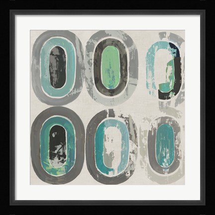 Framed Concentric Emotion I Print