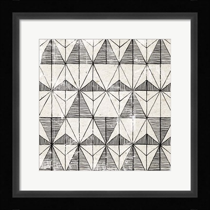 Framed White Art Deco II Print